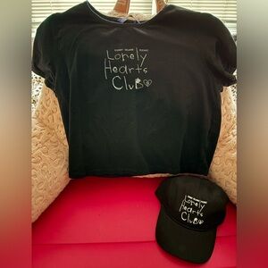 Lonely Hearts Club Black T-Shirt and Hat Set